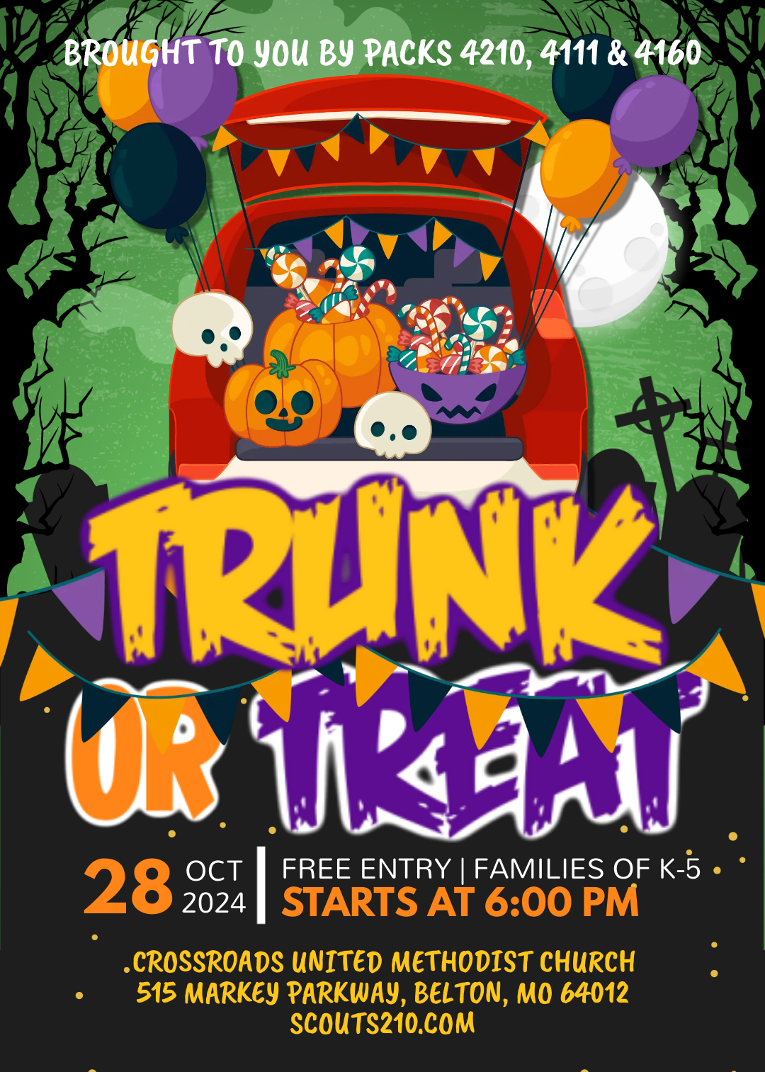 Trunk or Treat | Oct 28th 6 pm